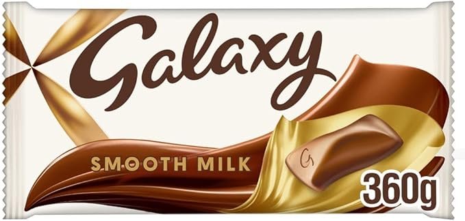 Galaxy Chocolate Bar, Smooth Milk Chocolate, 360g, Ideal for Gift, Snacks or Hamper