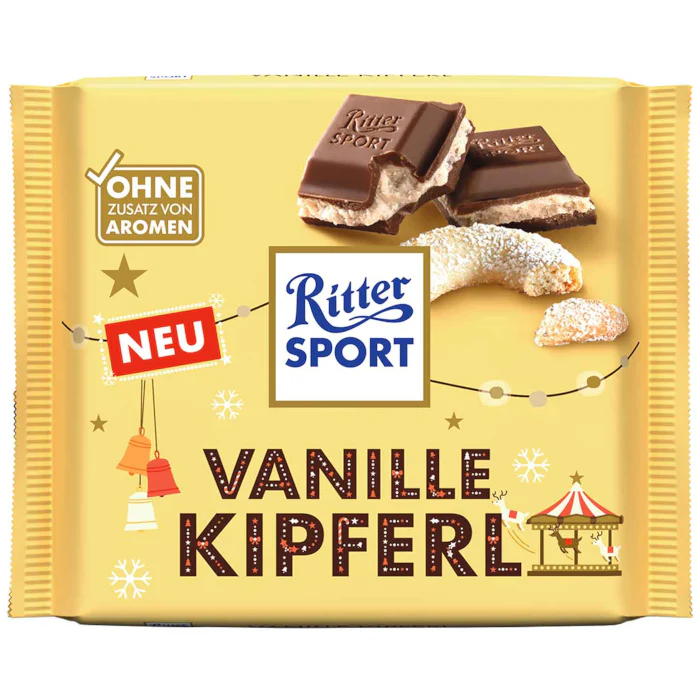Ritter Sport Chocolate Vanilla Crescents Limited Edition 100g