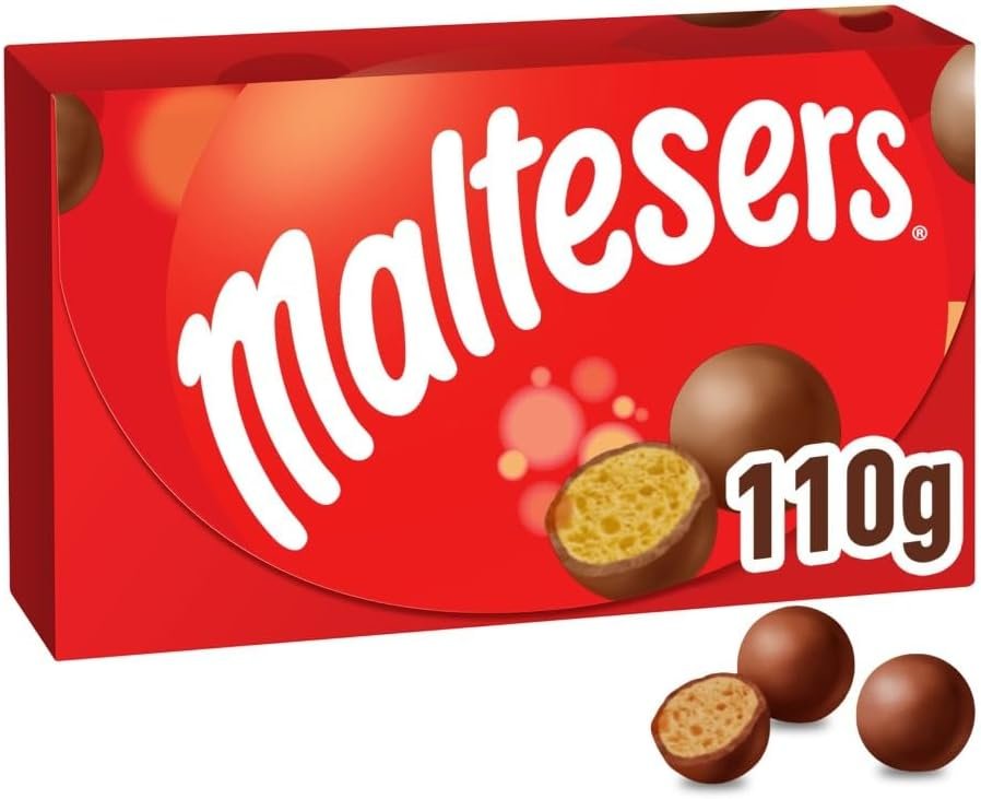 Maltesers Chocolate Gift Box, Milk Chocolate & Honeycomb, 110g, Ideal for Gift, Snacks and Sharing（pack of 4）