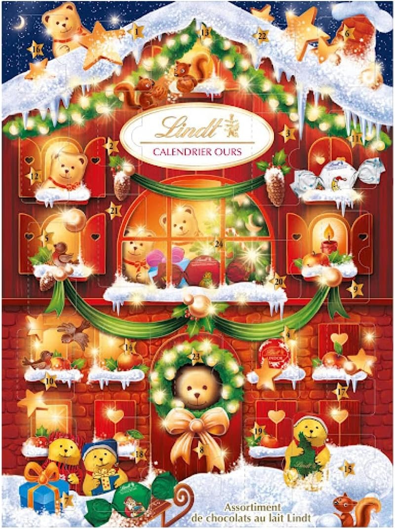 Lindt Teddy Milk Chocolate Advent Calendar, 172g (pack of 2)