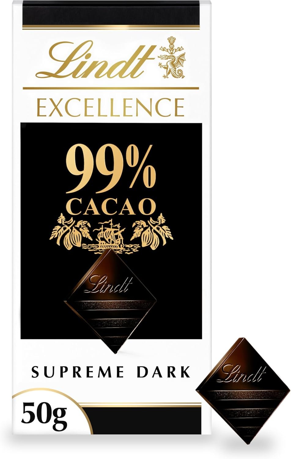 Lindt Excellence Dark 85% Cocoa Chocolate Bar, 100g（pack of 6）